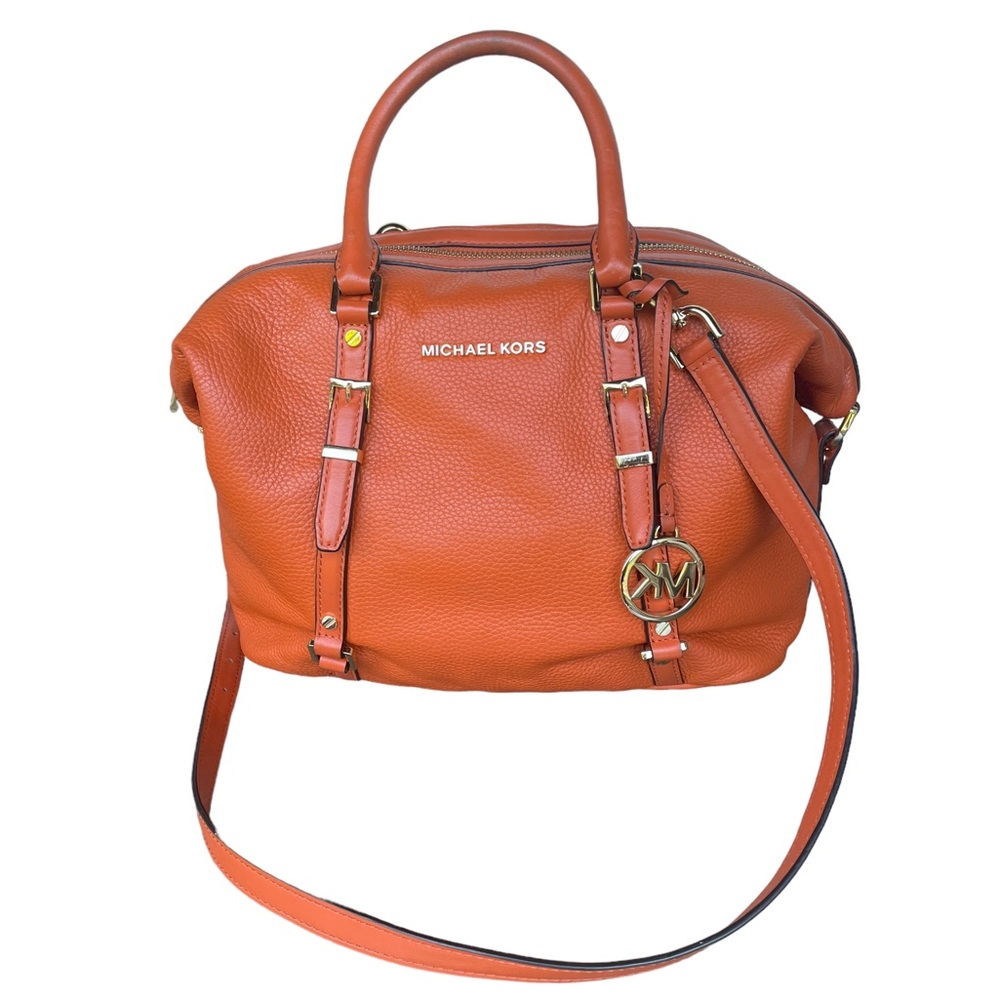 Burnt Orange KORS Michael Kors Satchel Purse Tote Bag